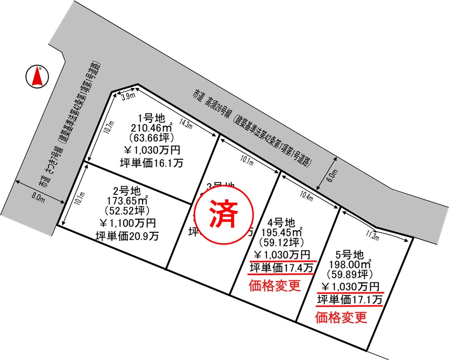 赤穂市尾崎　全5区画開発分譲地